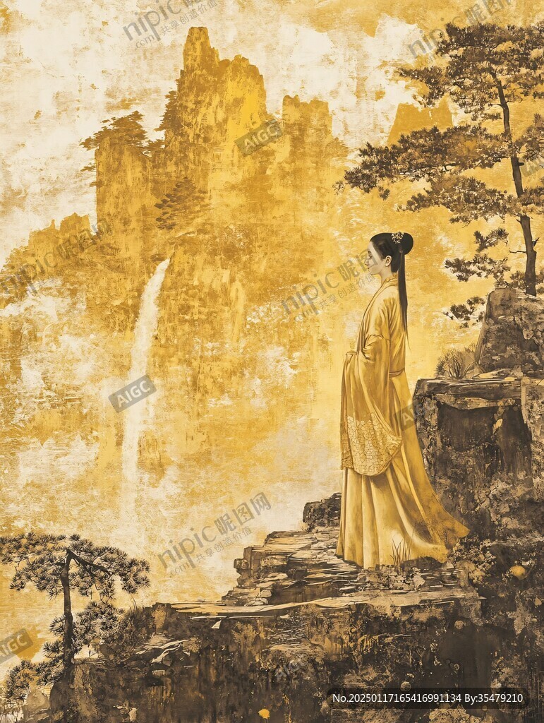 古风人像水墨山水