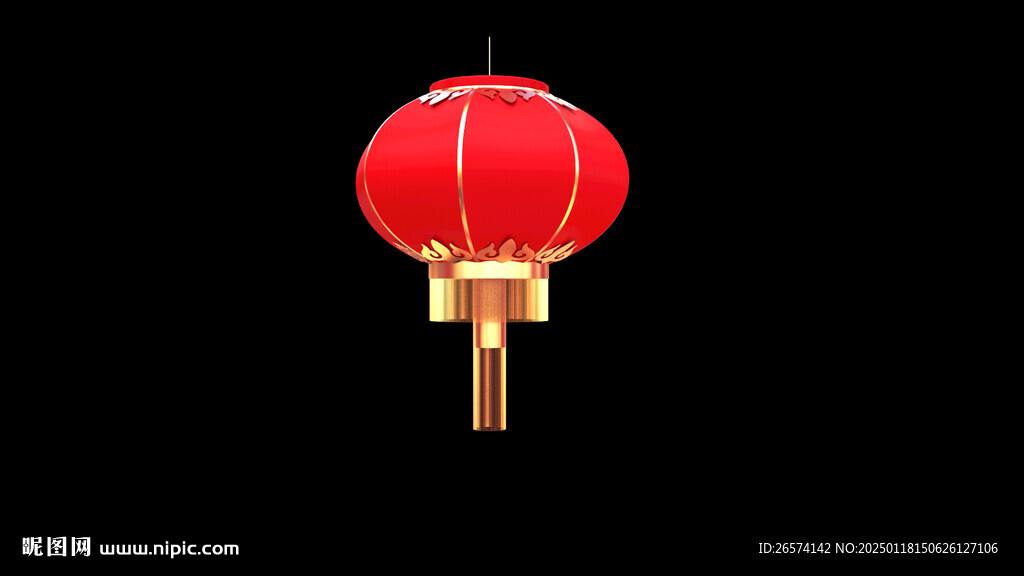 无缝循环转动红灯笼带透明通道