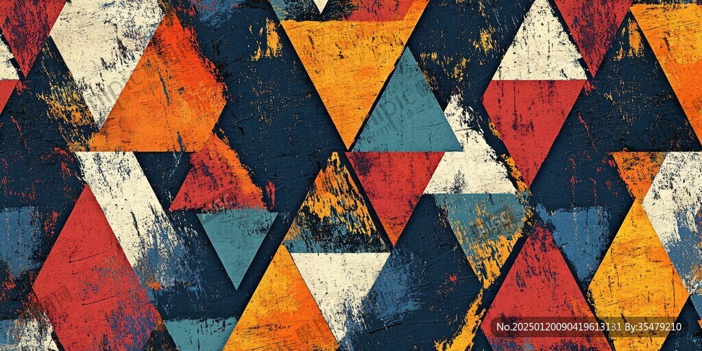 北欧几何背景墙