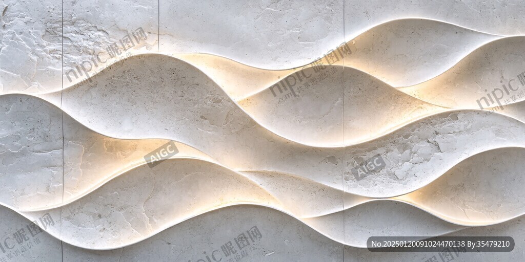 波浪元素墙面