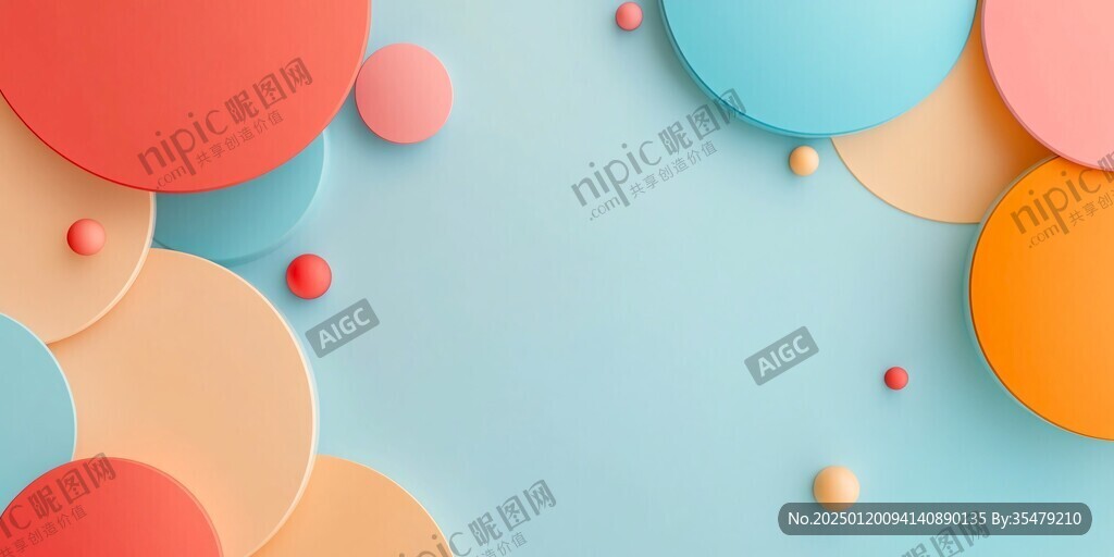 炫彩撞色立体质感背景