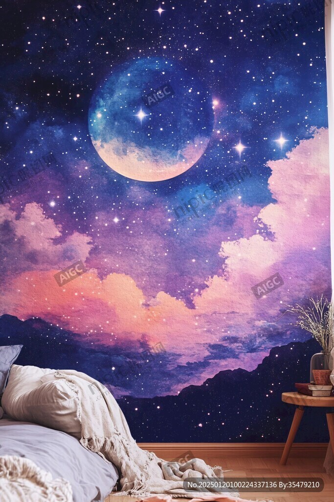 梦幻夜晚立体画