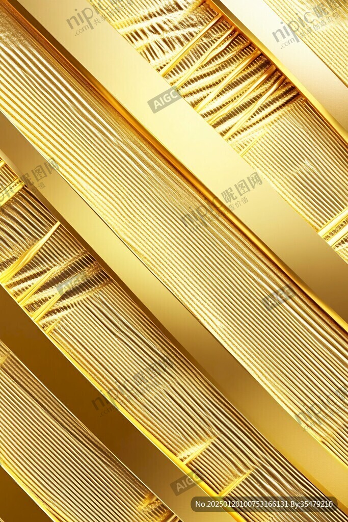 金色立体线条