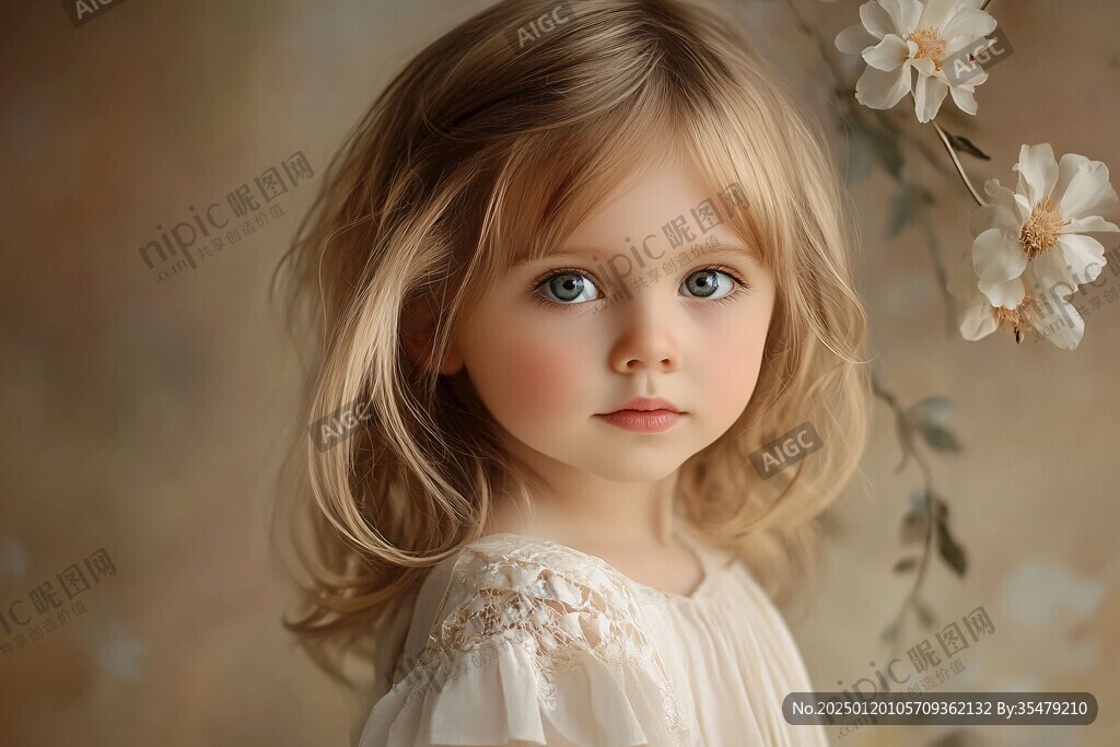 怡然自得的小女孩壁纸