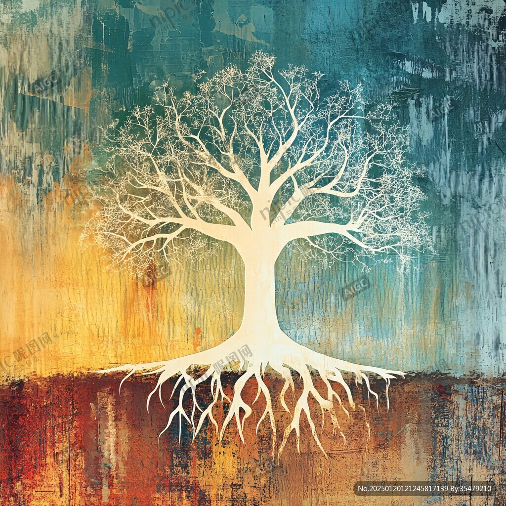 大树抽象画