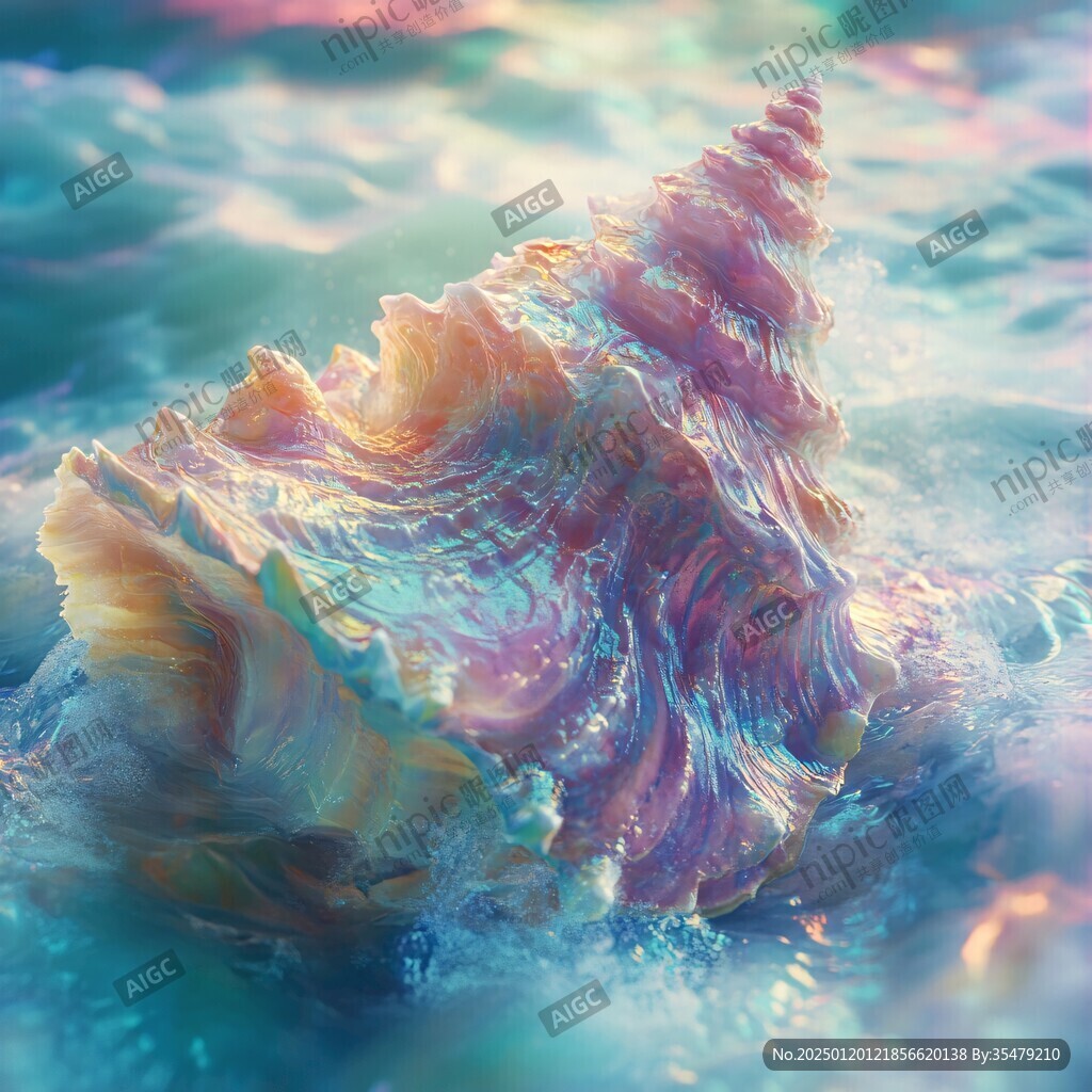 彩色创意海洋流体画