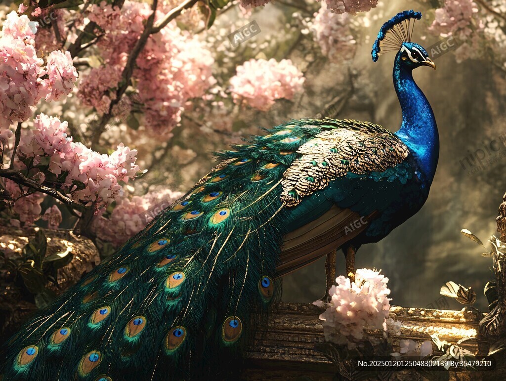 欧美手绘动物花鸟