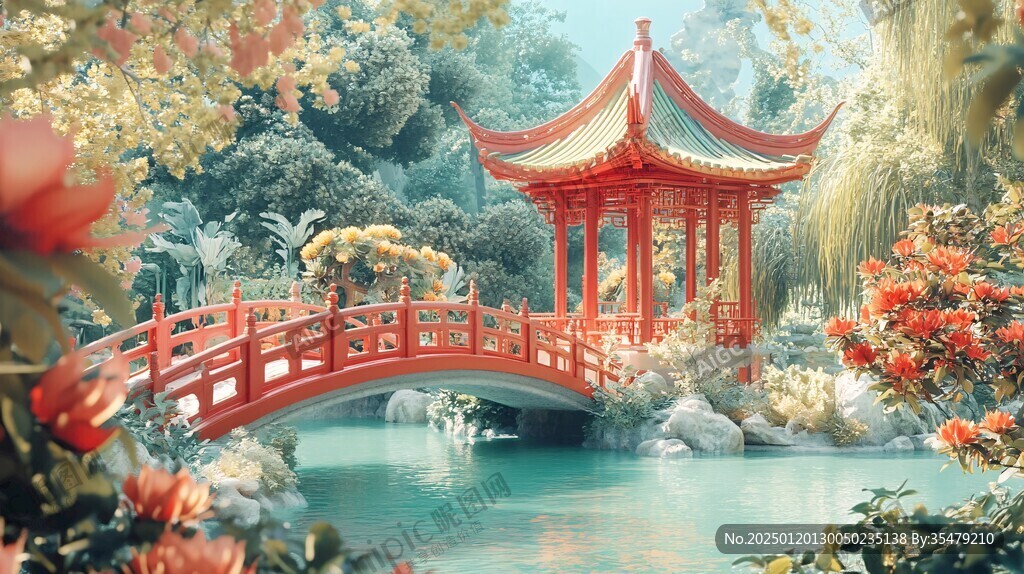 亭台楼阁鸿运当头