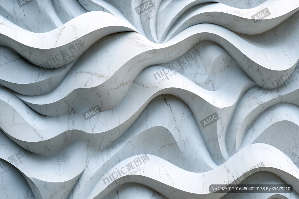 波浪元素墙面
