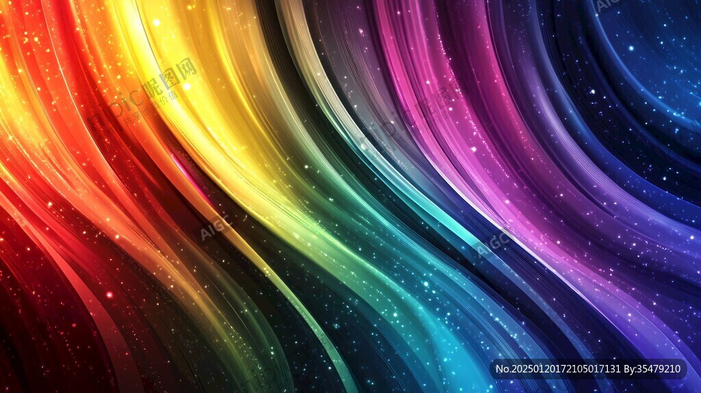 七彩绚丽渐变条纹