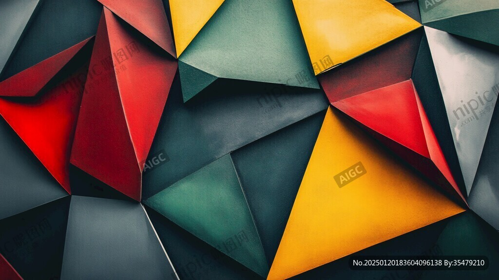 炫彩撞色立体质感背景