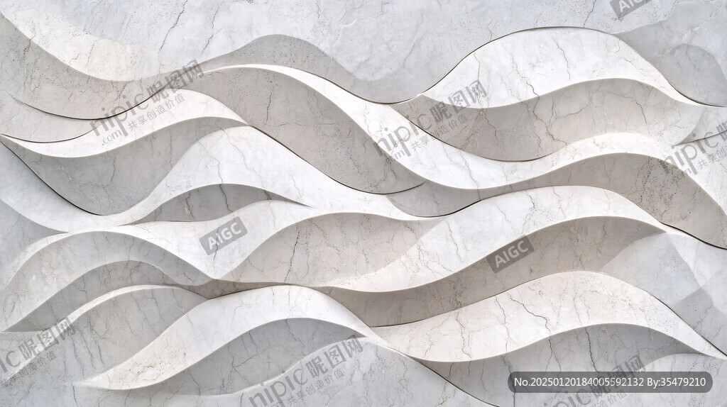 波浪元素墙面