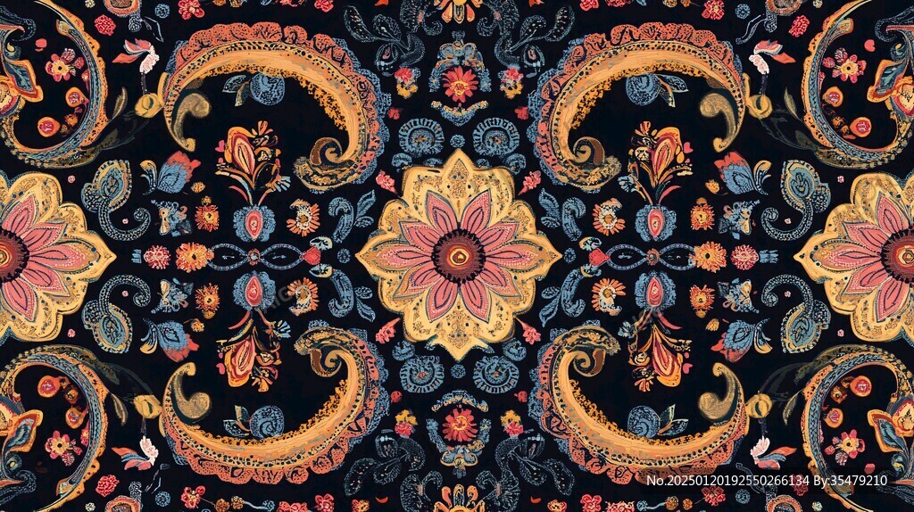 泰式东南亚花卉印花