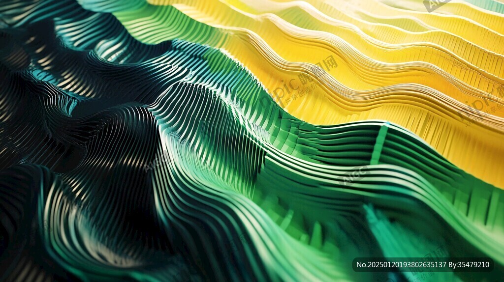 3d波浪线弧线弧形山