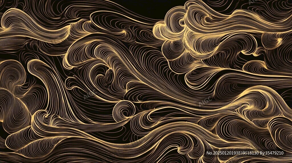 4d金色线条艺术