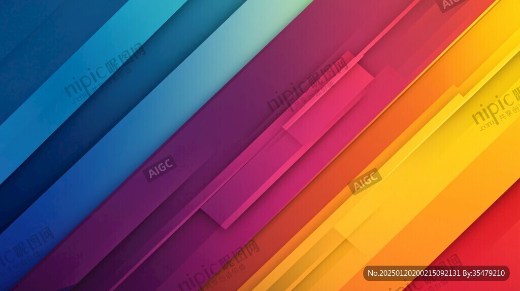 炫彩撞色立体质感背景