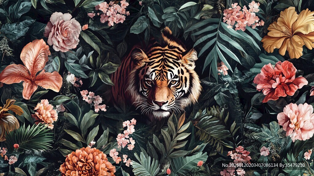 热带雨林花草树木背景