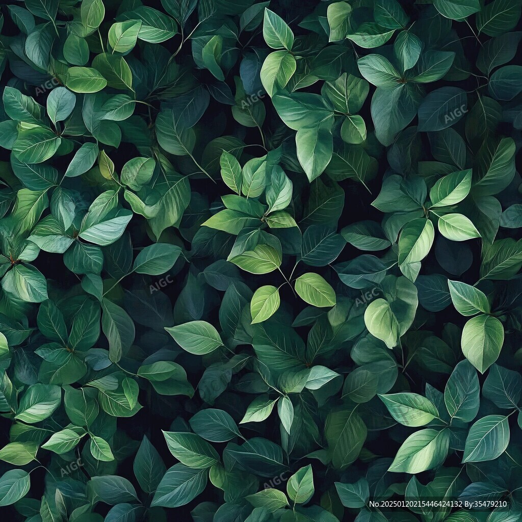 高清绿叶背景图片