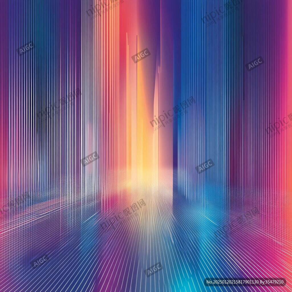 多彩竖线条渐变背景