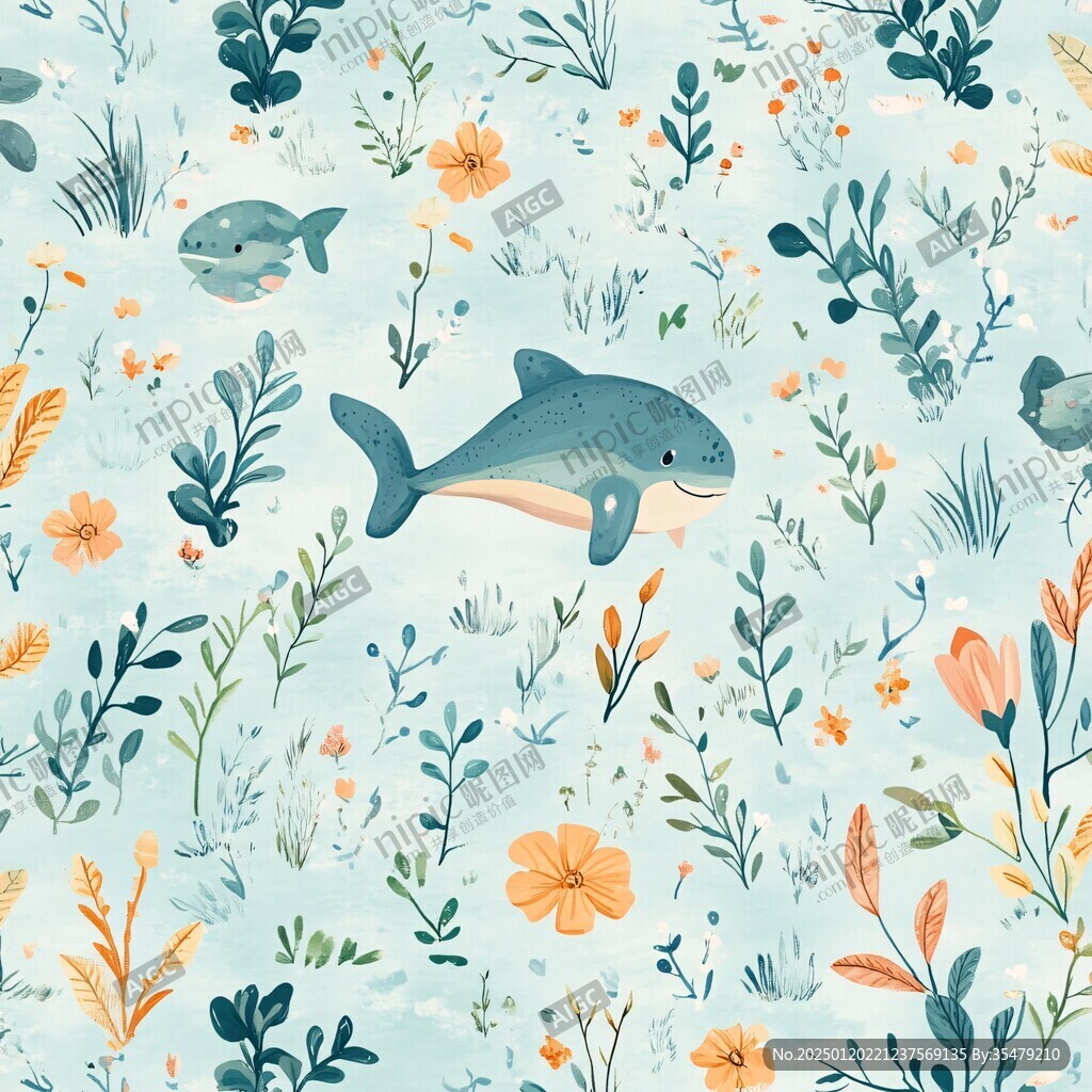 海底世界面料花型