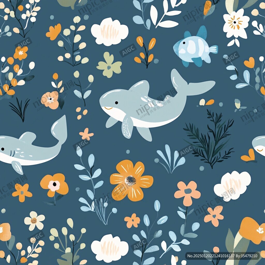 海底世界面料花型