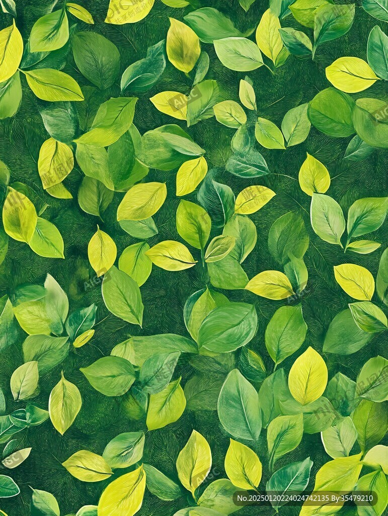 高清绿叶背景图片