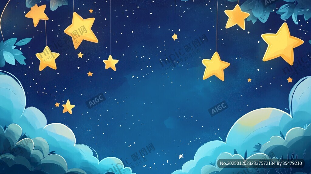 壁纸儿童卡通幻彩星星