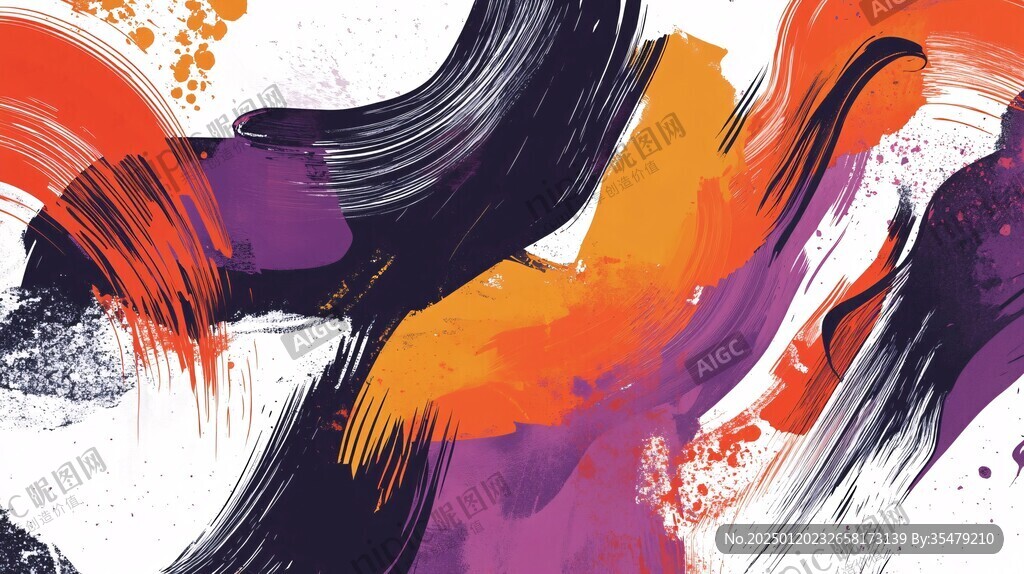 结合色块水墨元素