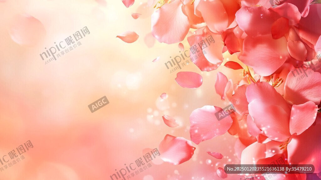 散落的花瓣浪漫唯美