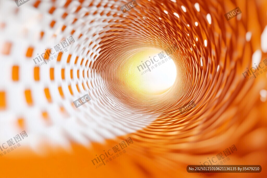 科技感十足的橙色光晕背景图片