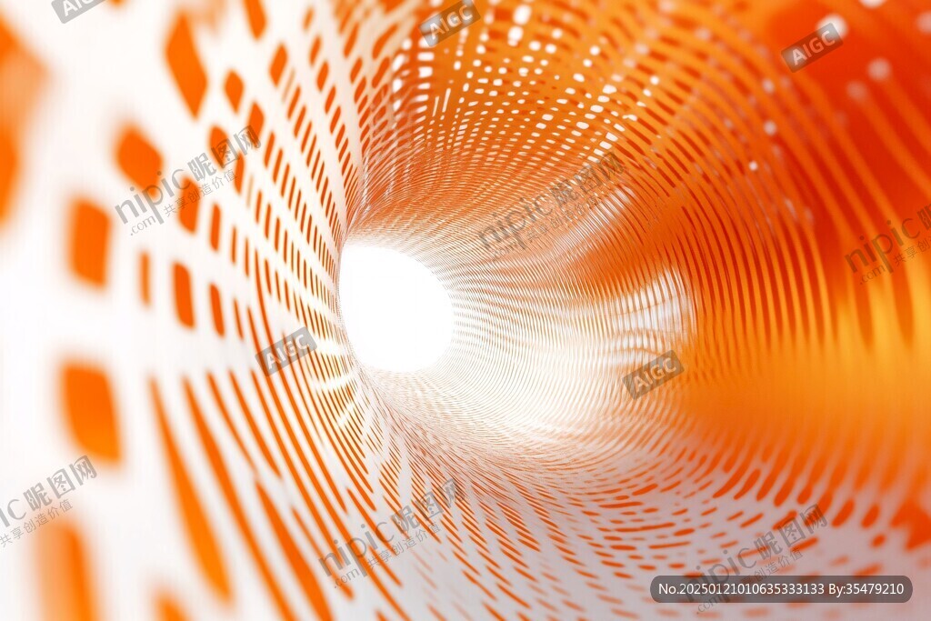 科技感十足的橙色光晕背景图片