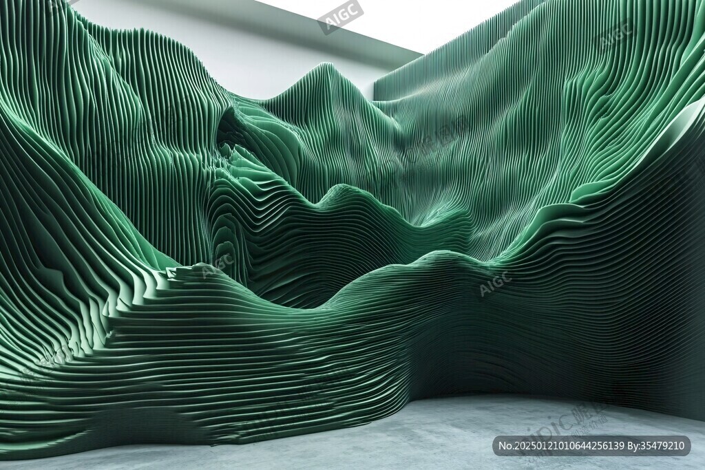 3d波浪线弧线弧形山