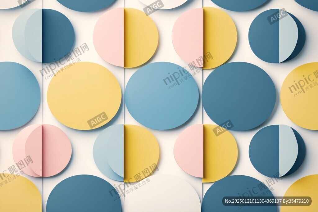 炫彩撞色立体质感背景