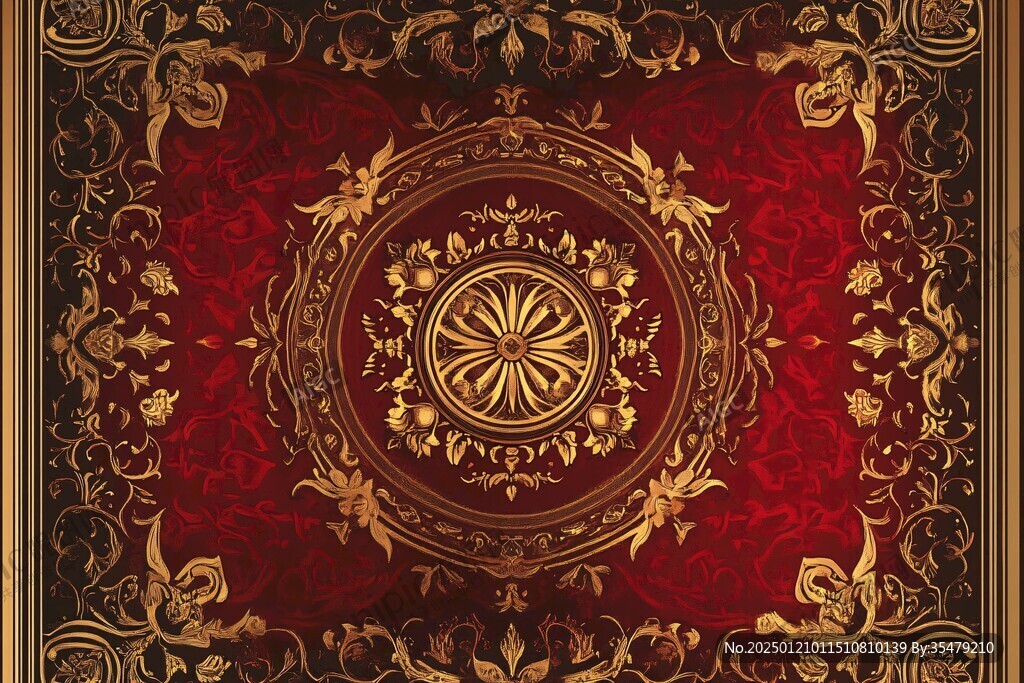 红金色欧式背景
