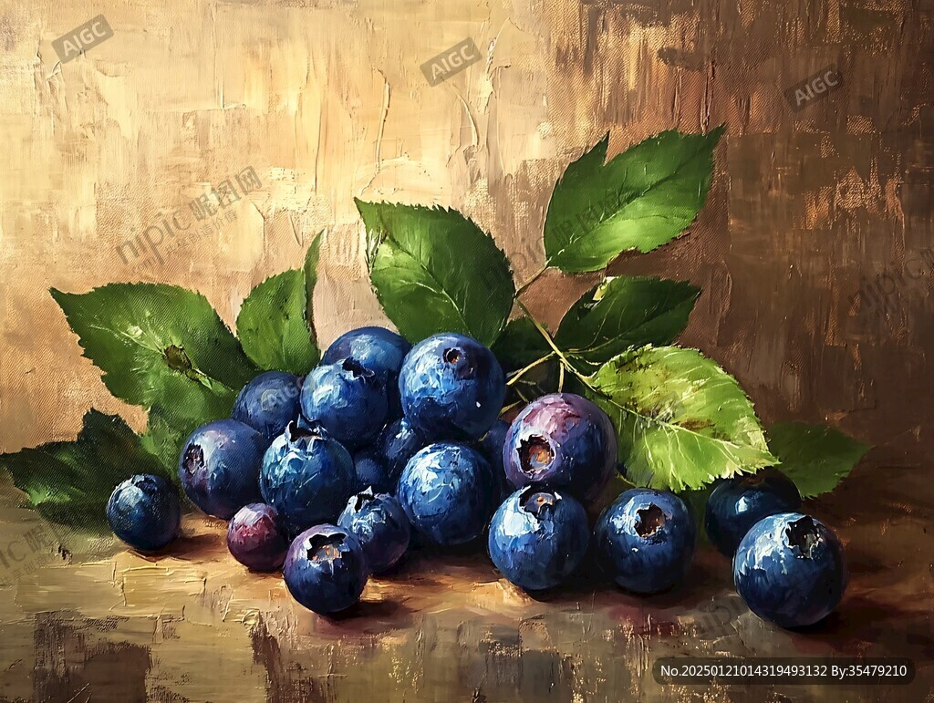 装饰画蓝莓