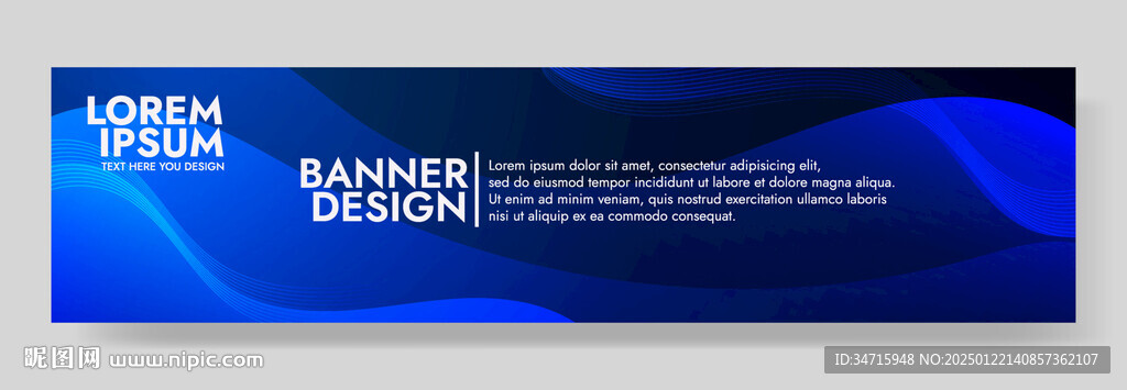 深蓝色渐变抽象波浪矢量背景