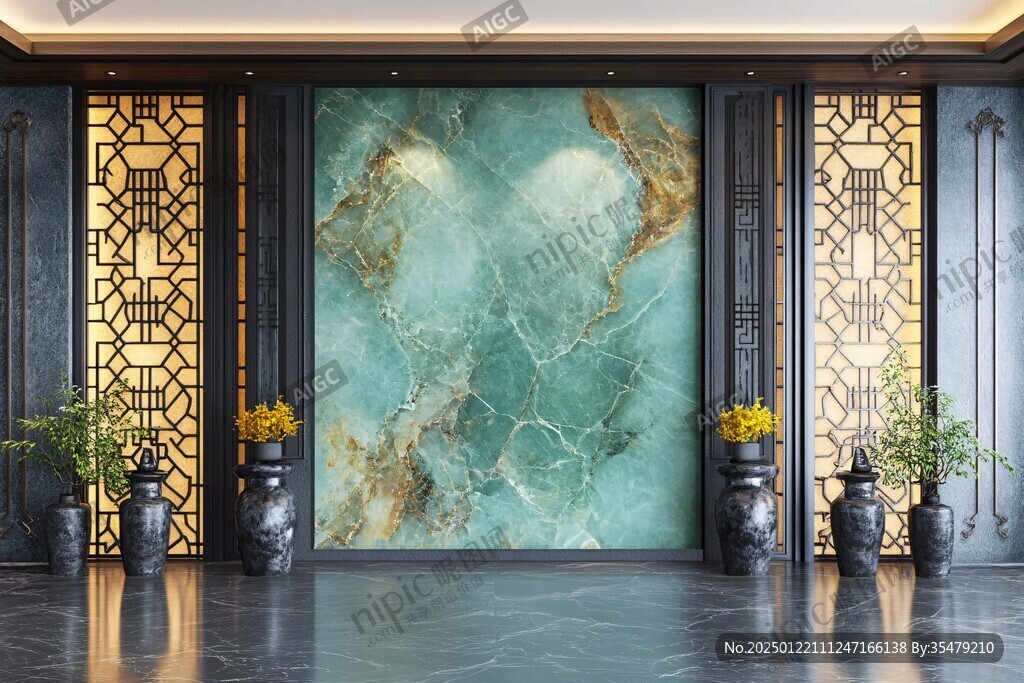 大厅挂图大理石纹理