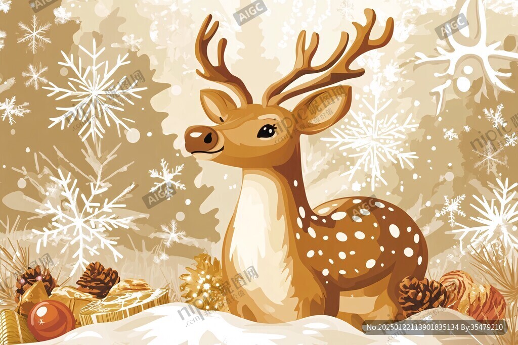 圣诞节梅花鹿