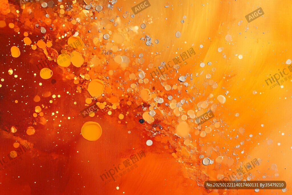 科技感十足的橙色光晕背景图片