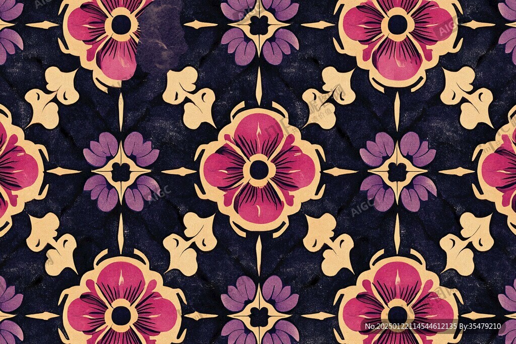 泰式东南亚花卉印花