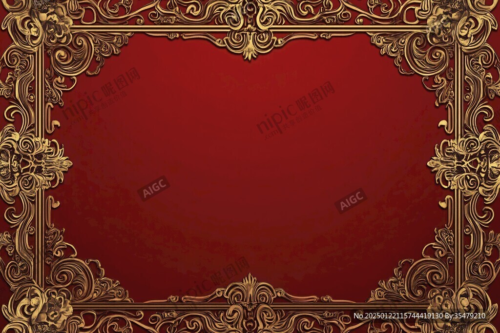 红金色欧式背景