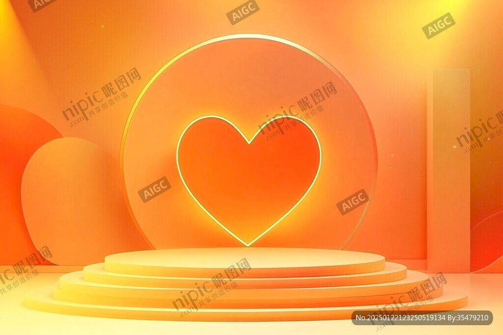 橙色渐变发布会背景