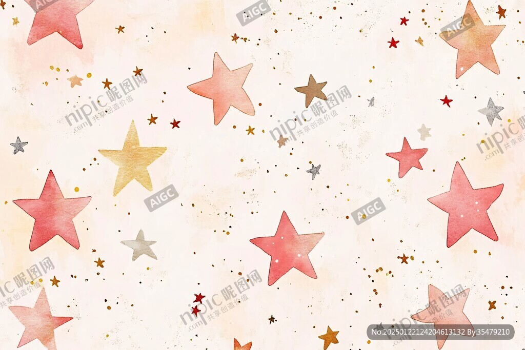 壁纸儿童卡通幻彩星星