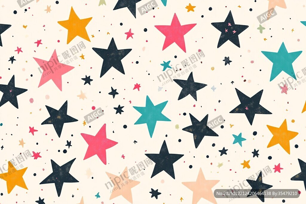 壁纸儿童卡通幻彩星星