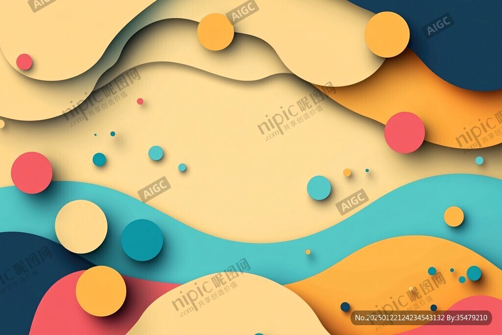 炫彩撞色立体质感背景