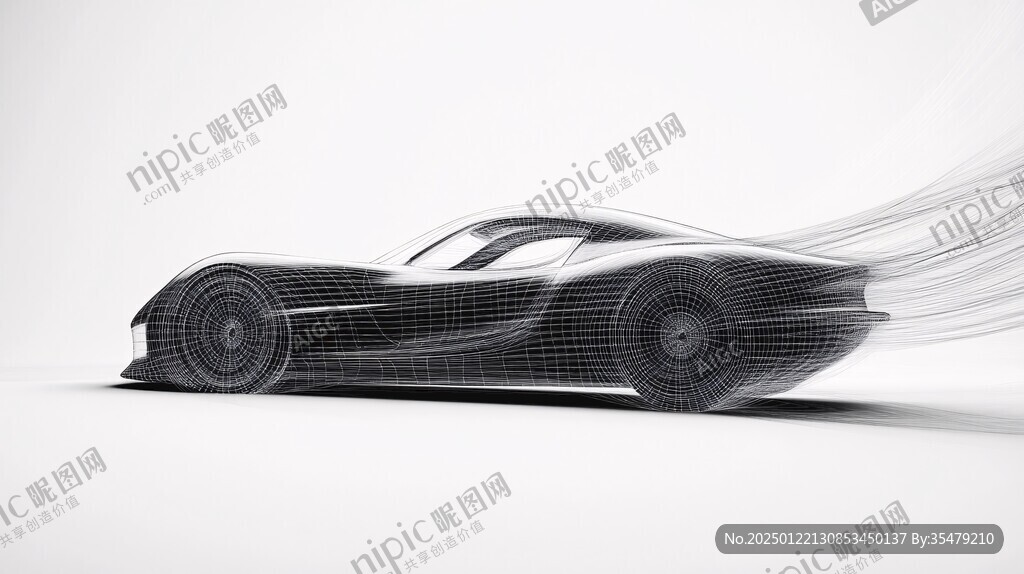 跑车线条飞驰电掣