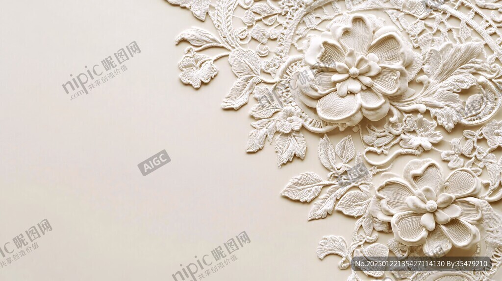 香槟色流苏浮雕背景