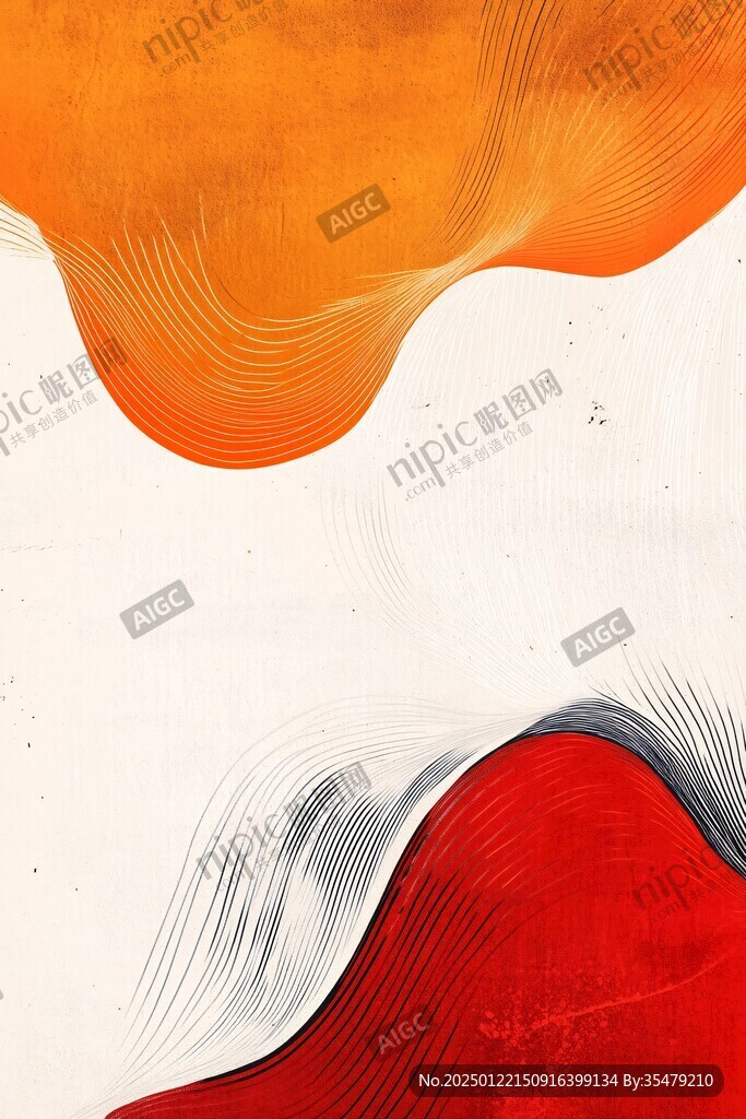 简洁大气拼色曲线纹理