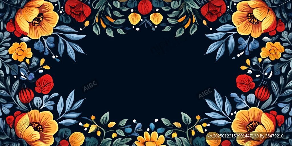 植物背景扁平插画