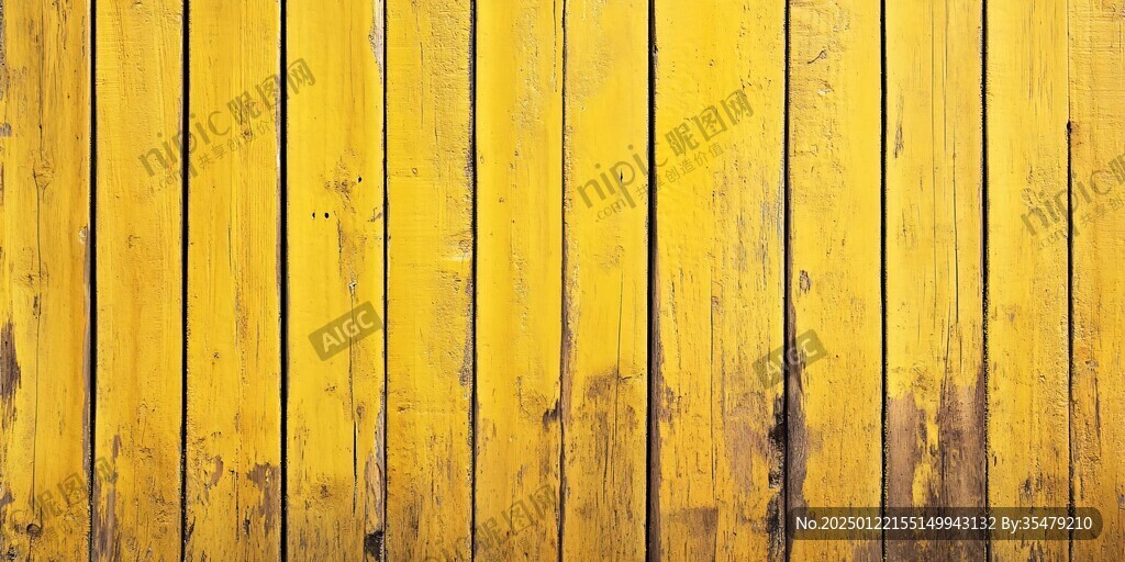 黄色木板